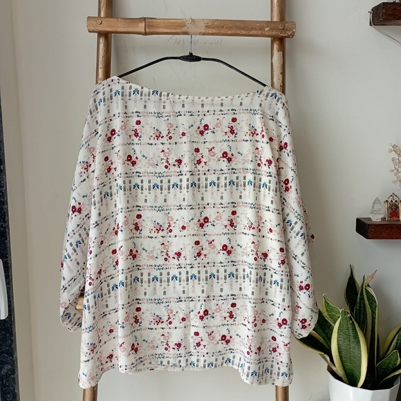 Floral Drop Shoulder Top - Picture 3 of 15